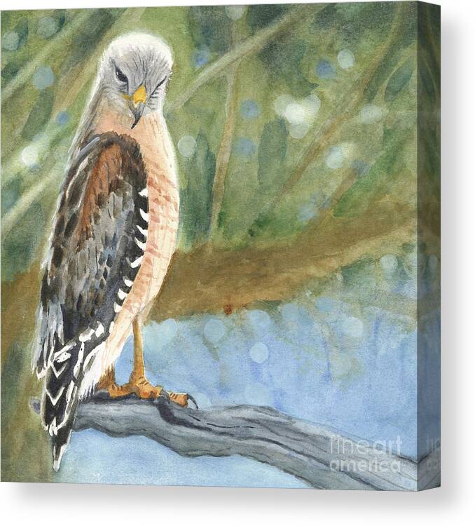 Bird Canvas Print featuring the painting Yess ....can I help you? by Vicki B Littell