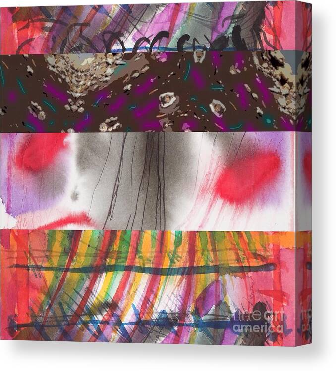 Watercolor Painting Canvas Print featuring the mixed media Zooruu by Glen Neff