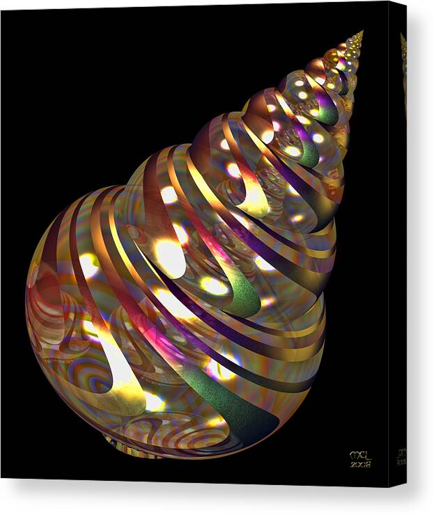 Abstract Canvas Print featuring the digital art Shiny by Manny Lorenzo