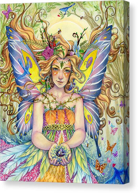 Fairy Canvas Print featuring the painting Danielle by Sara Burrier