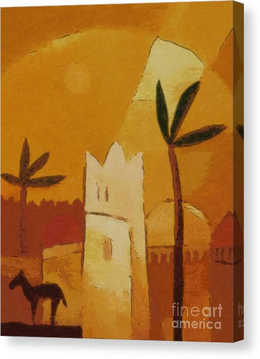 Africa Canvas Print featuring the painting North Africa by Lutz Baar