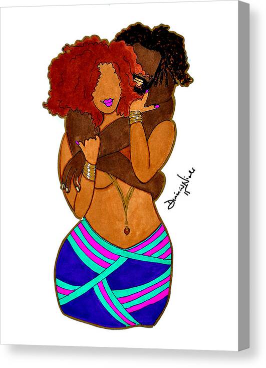  Black Art Canvas Print featuring the photograph Boo Thang by Diamin Nicole