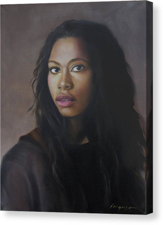 Woman Canvas Print featuring the painting Essence by Richard Ferguson