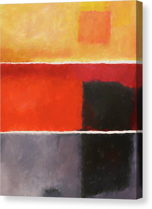 Abstract Painting Canvas Print featuring the painting Tricolor by Lutz Baar