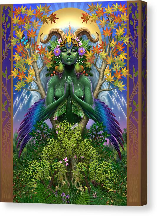 Gaia Canvas Print featuring the painting Holy Gaia by Cristina McAllister