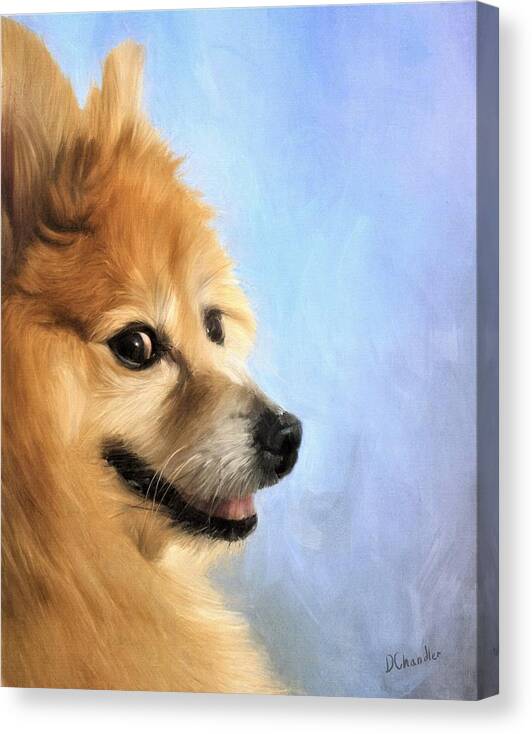 Dog Canvas Print featuring the painting JayJay by Diane Chandler
