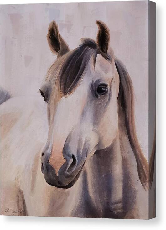 Horse Canvas Print featuring the painting Bliss by Alexis King-Glandon