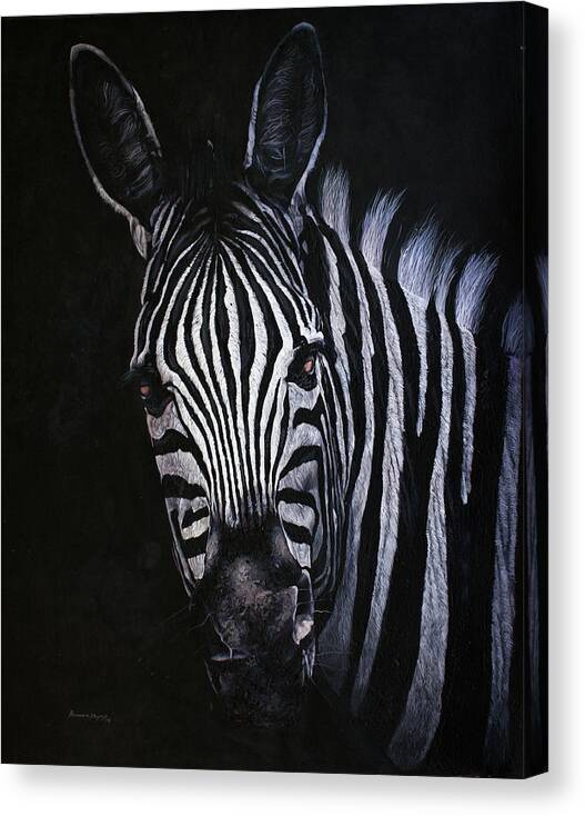 African Wildlife Canvas Print featuring the painting Mischievious by Ronnie Moyo