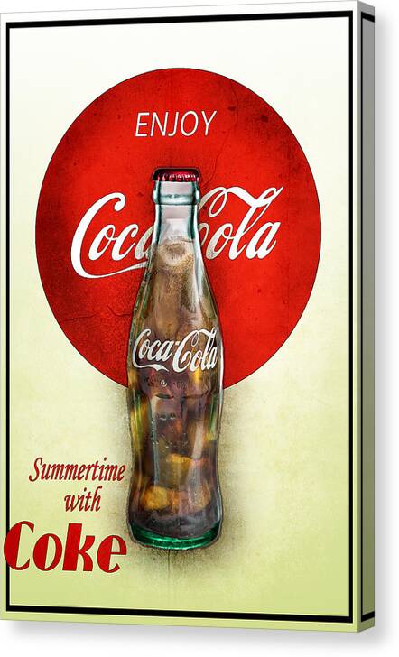 Coca-cola Canvas Print featuring the photograph Drink Ice Cold Coke 2 by James Sage