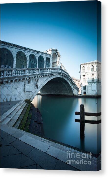 Arch Canvas Print featuring the photograph Rialto bridge Venice Italy by Matteo Colombo