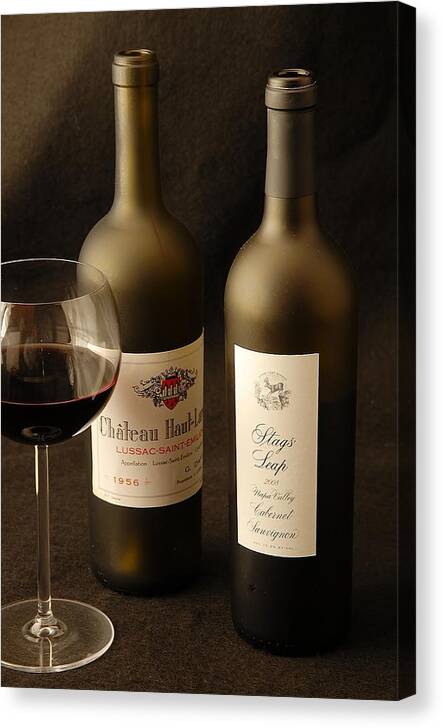 Wine Canvas Print featuring the photograph Wine bottles by David Campione