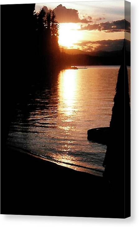 Priest Canvas Print featuring the photograph Rocky Point Sunset by Jerry Sodorff