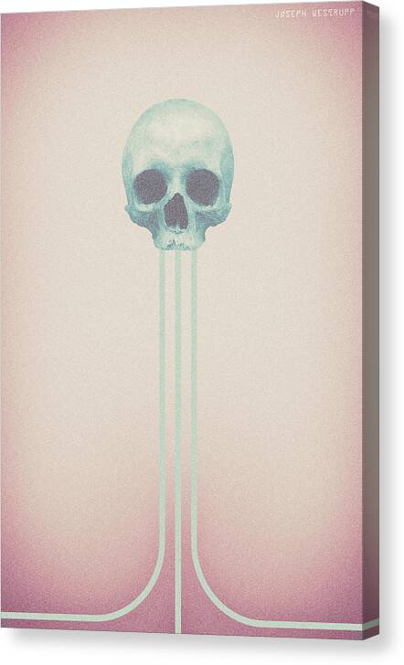 Skull Canvas Print featuring the photograph Three Roads Diverged by Joseph Westrupp