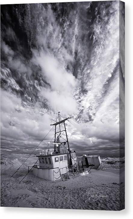 Shipwreck Canvas Print featuring the photograph Ocean Pursuit 0793 by Dan Beauvais