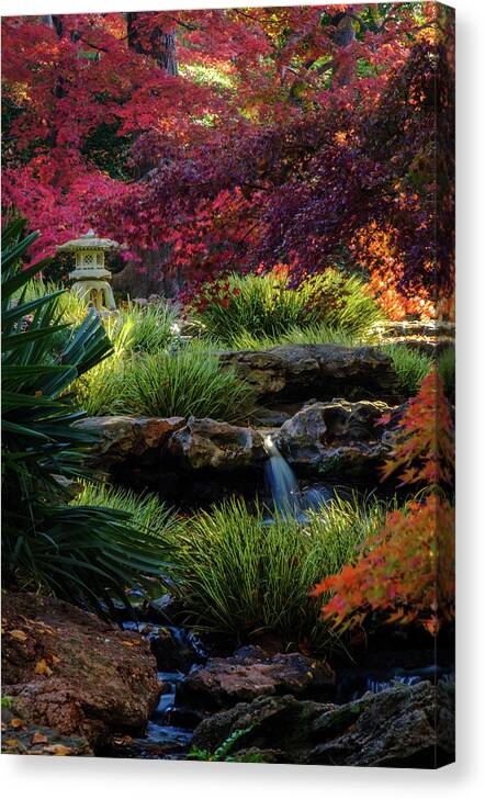 Waterfalls Canvas Print featuring the photograph Pagoda Falls by Johnny Boyd
