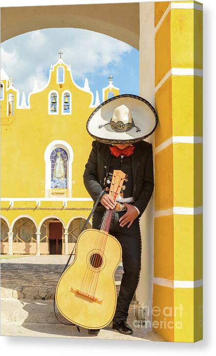 Mexican Canvas Print featuring the photograph The mexican guitarist by Matteo Colombo