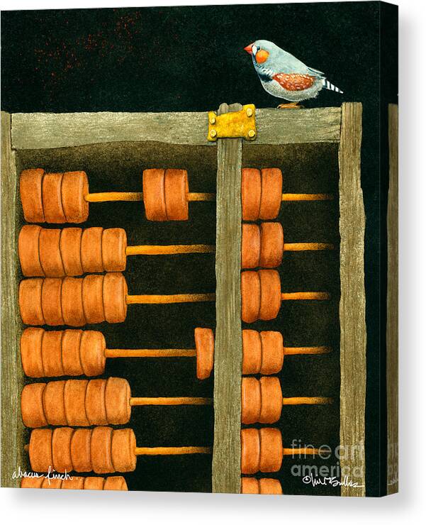 Will Bullas Canvas Print featuring the painting Abacus Finch... by Will Bullas