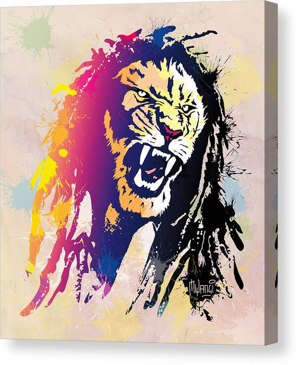 Reggae Canvas Print featuring the digital art Bob Marley by Anthony Mwangi