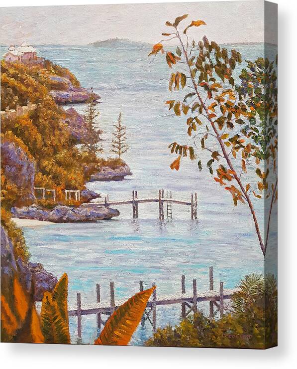 Little Harbour Canvas Print featuring the painting View of Litttle Harbour by Ritchie Eyma