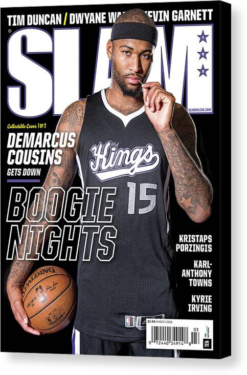 Demarcus Cousins Canvas Print featuring the photograph Demarcus Cousins: Boogie Nights SLAM Cover by Atiba Jefferson