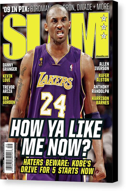 Kobe Bryant Canvas Print featuring the photograph How Ya Like Me Now? SLAM Cover by Getty Images