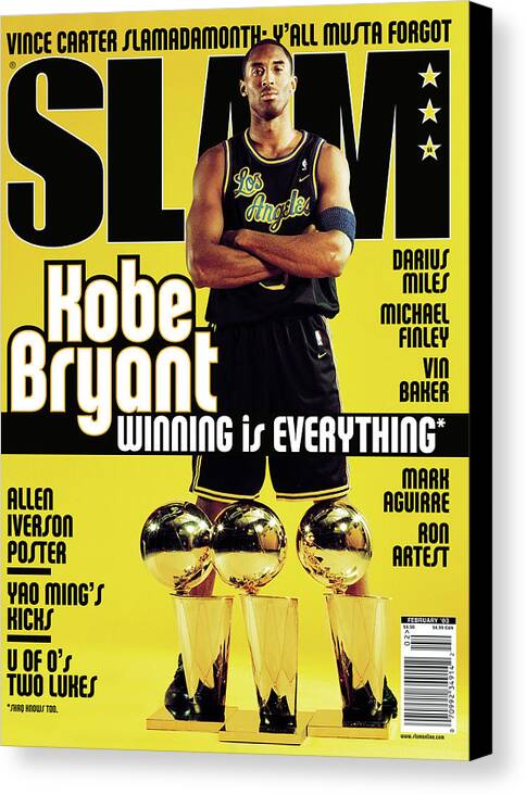 Kobe Bryant Canvas Print featuring the photograph Kobe Bryant: Winning Is Everything SLAM Cover by Atiba Jefferson