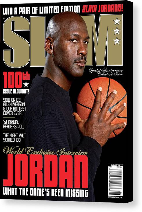 Michael Jordan Canvas Print featuring the photograph Michael Jordan: What the Game's Been Missing SLAM Cover by Atiba Jefferson