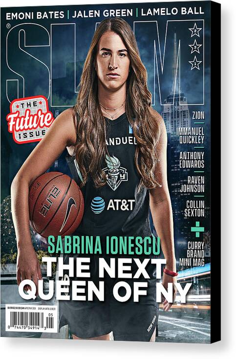 Sabrina Ionescu Canvas Print featuring the photograph Sabrina Ionescu: The Next Queen of NY SLAM Cover by Pier Nicola D Amico