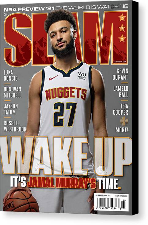 Jamal Murray Canvas Print featuring the photograph Wake Up: It's Jamal Murray's Time. SLAM Cover by Getty Images