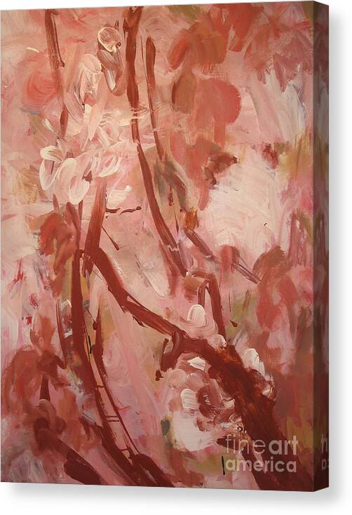 Spring Canvas Print featuring the painting Cherry Blossom by Fereshteh Stoecklein