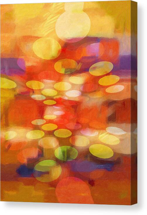 Colorspheres Canvas Print featuring the painting Colorspheres by Lutz Baar