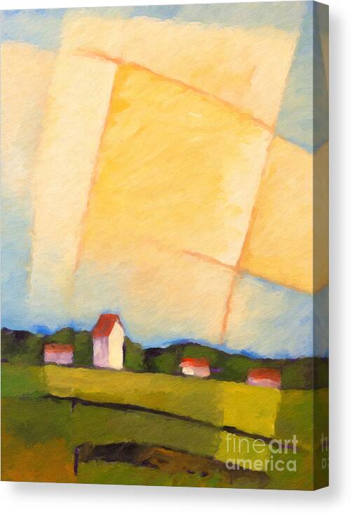 Rural Canvas Print featuring the painting Rural Landscape by Lutz Baar