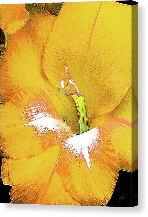 Nature Canvas Print featuring the photograph Big Glad in Yellow by ABeautifulSky Photography by Bill Caldwell