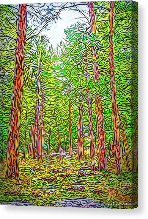 Joelbrucewallach Canvas Print featuring the digital art Breath Of Pine by Joel Bruce Wallach