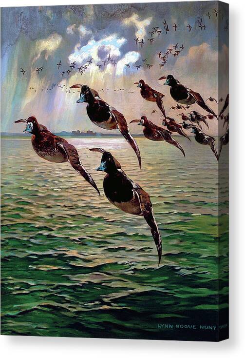 Outdoor Canvas Print featuring the painting Floating In by Lynn Bogue Hunt