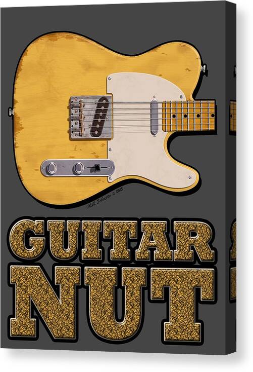 Guitar Canvas Print featuring the photograph Guitar Nut Shirt by WB Johnston