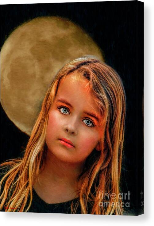  Canvas Print featuring the photograph Moon Child by Blake Richards