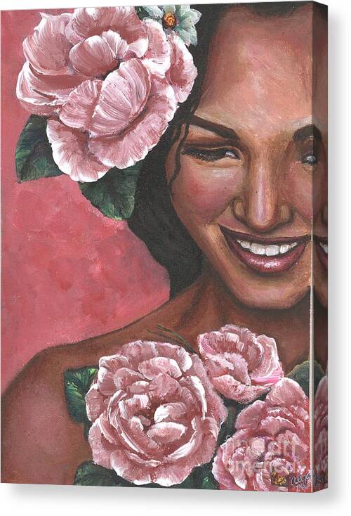 Pink Canvas Print featuring the painting Pink Passion by Alga Washington