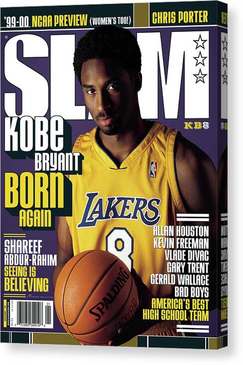 Kobe Bryant Canvas Print featuring the photograph Kobe Bryant: Born Again SLAM Cover by Getty Images