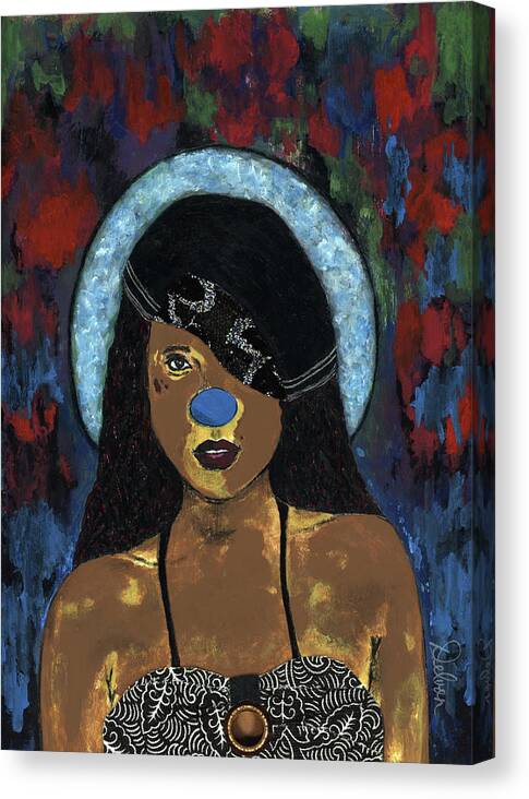 Art By Delvon Canvas Print featuring the painting Poetess by Art by Delvon