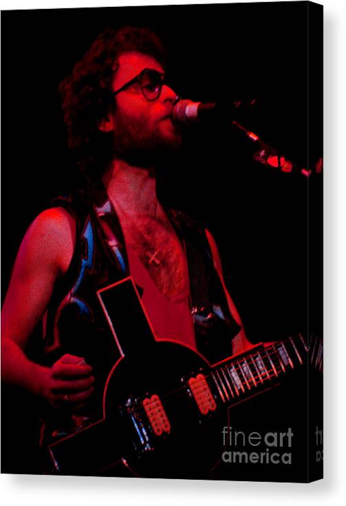 Cow Palace Concerts Canvas Print featuring the photograph Eric Bloom of Blue Oyster Cult - Cow Palace 12-31-79 #3 by Daniel Larsen