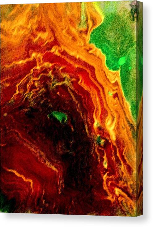 Fire Canvas Print featuring the painting Raging Inferno by Anna Adams