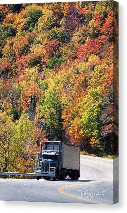 New England Canvas Print featuring the photograph Trucking Though Pinkham Notch 3709 by Dan Beauvais