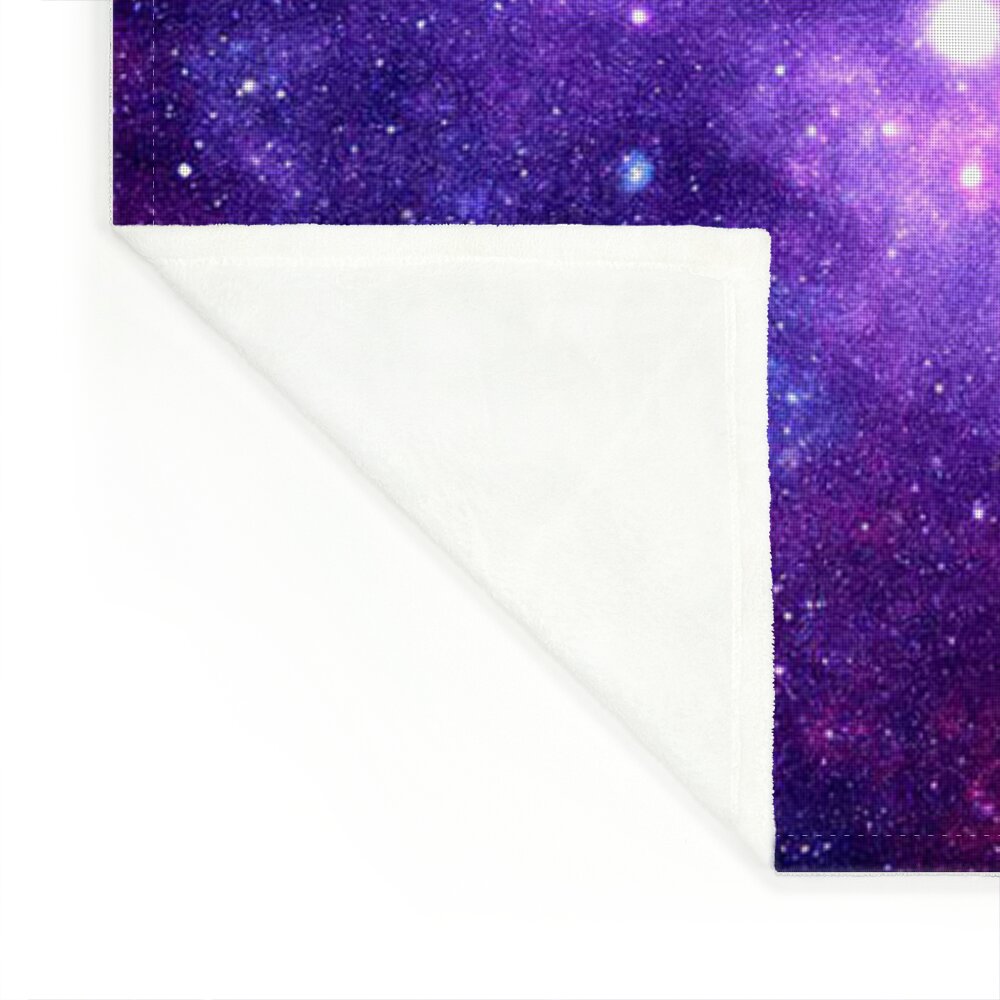 Purple Blue Galaxy Nebula Fleece Blanket by Johari Smith - Pixels