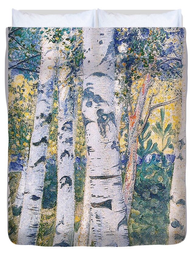 Birch Trees Duvet Cover For Sale By Carl Larsson