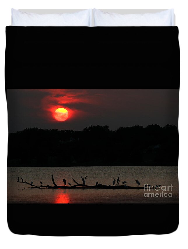Lanndscape Duvet Cover featuring the photograph 0016 White Rock Lake Dallas Texas by Francisco Pulido