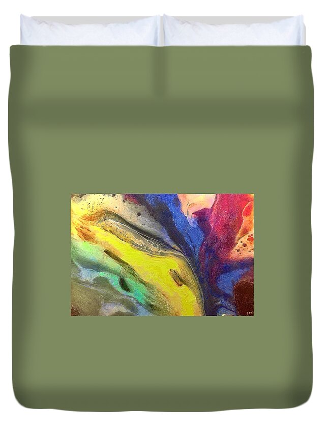 Still Life Duvet Cover featuring the painting 0524 by I J T Son Of Jesus