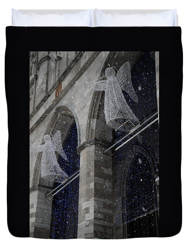 Angels Duvet Cover featuring the photograph Angels on High by Jacqueline M Lewis