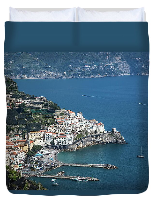 Tranquility Duvet Cover featuring the photograph Amalfi, Campania, Italy #1 by Cultura Exclusive/lost Horizon Images
