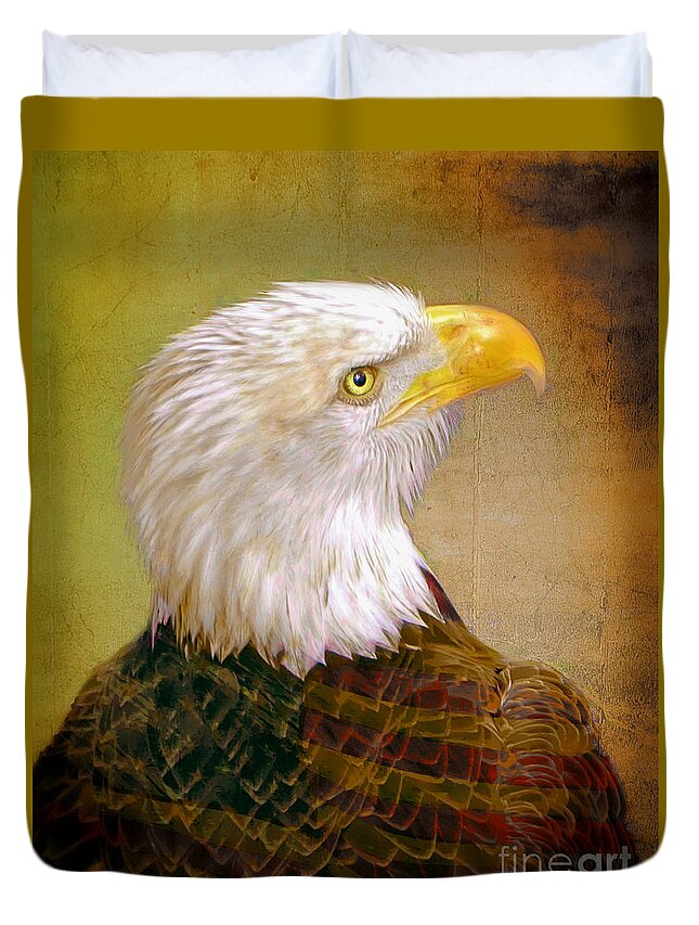 American Duvet Cover featuring the photograph American Eagle #1 by Savannah Gibbs